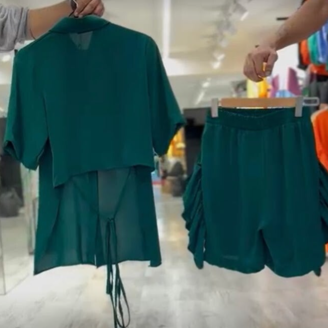 2 piece GREEN SHORT