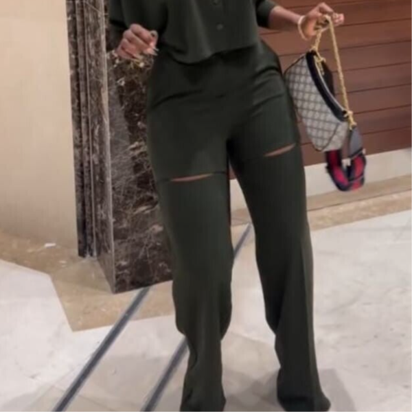 2 piece GREEN LONG  CUT