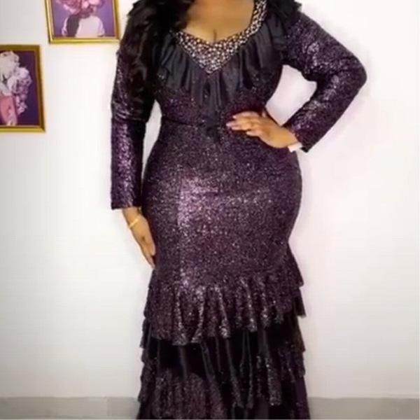 Black and gold dress long gown