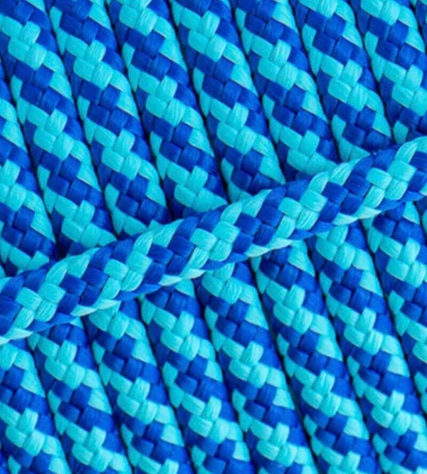 Touwhalster lichtblauw- donkerblauw met side pull