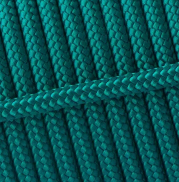 Touwhalster aqua groen met side pull