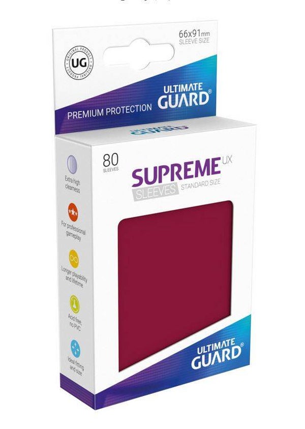 Supreme Sleeves Standard Size UX Burgundy (80)