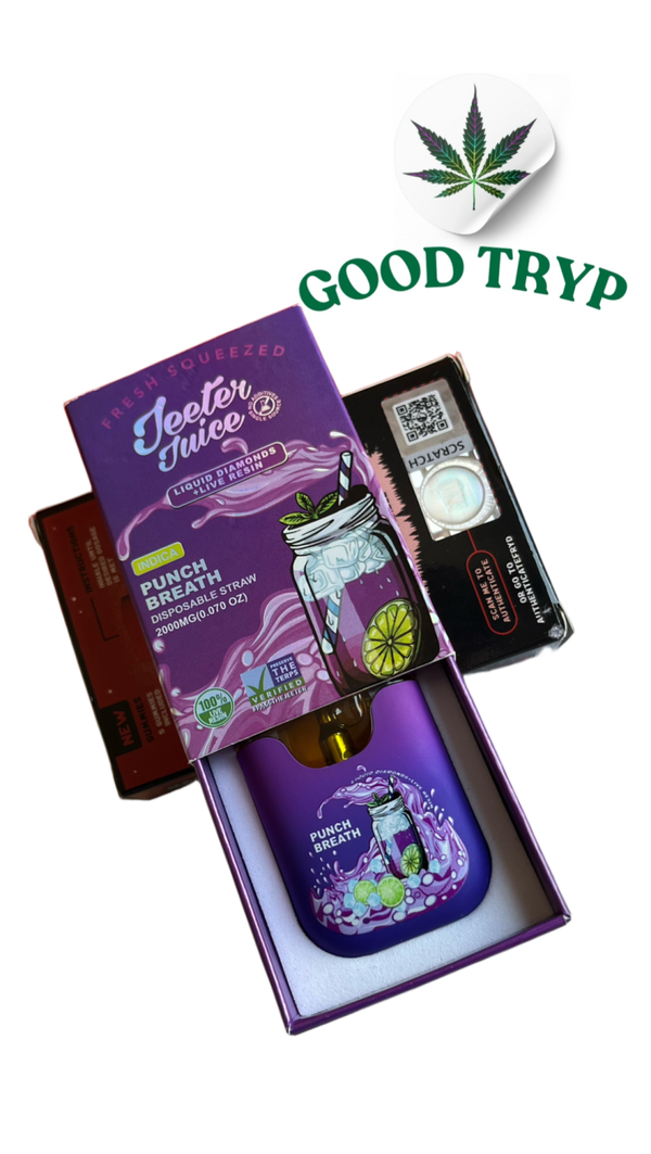 Teeter nuce LIQUID DIAMONDS - LIVE RESIN INDICA PUNCH BREATH DISPOSABLE STRAW 2000MG(0.070 OZ)
