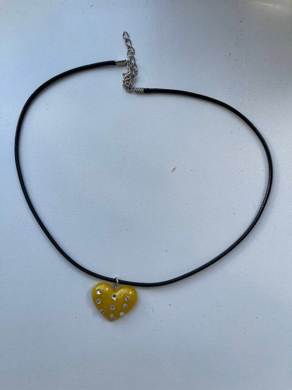 gele hart ketting