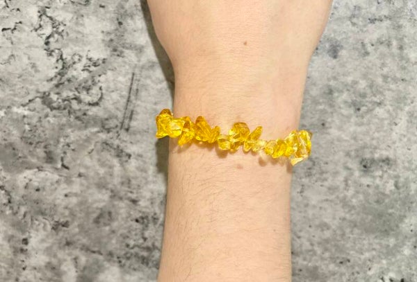 handgemaakte armband geel