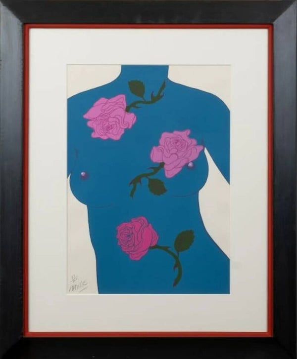 Felix Labisse - "Chansons D'apres midi" Kleurenlitho uit de reeks Les Fleurs Du Mal 1975