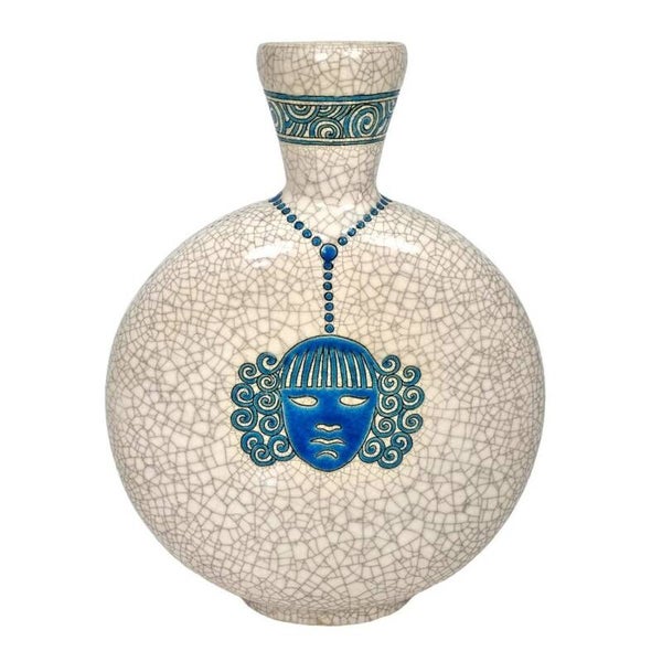 Zeldzame Art Deco Longwy Bolvaas voor Atelier Primavera (ca. 1925-1930)