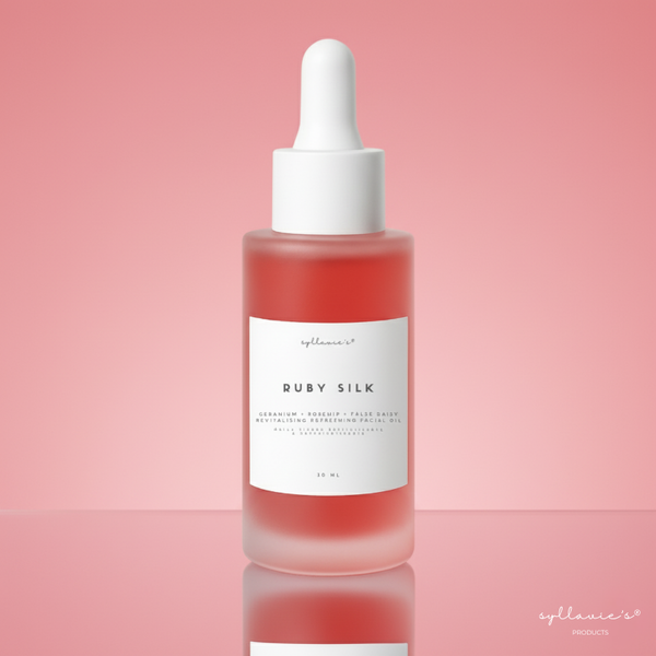 RUBY SILK: Huile Visage Revitalisante & Rafraîchissante au Géranium, Rosier Sauvage & False Daisy