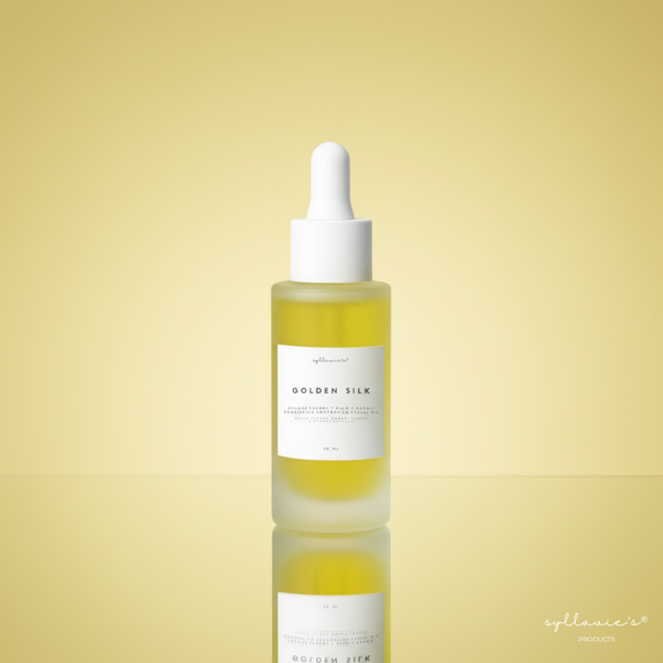 GOLDEN SILK: Huile Visage Nourrissante & Réconfortante au Jojoba Doré, Huile de Palme & Néroli
