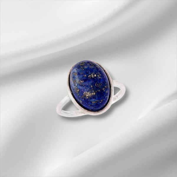 Bague ovale Lapis Lazuli d'Afghanistan