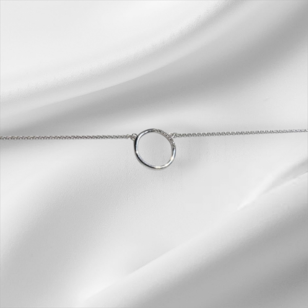 Collier cercle de lumière - Argent et Zircon
