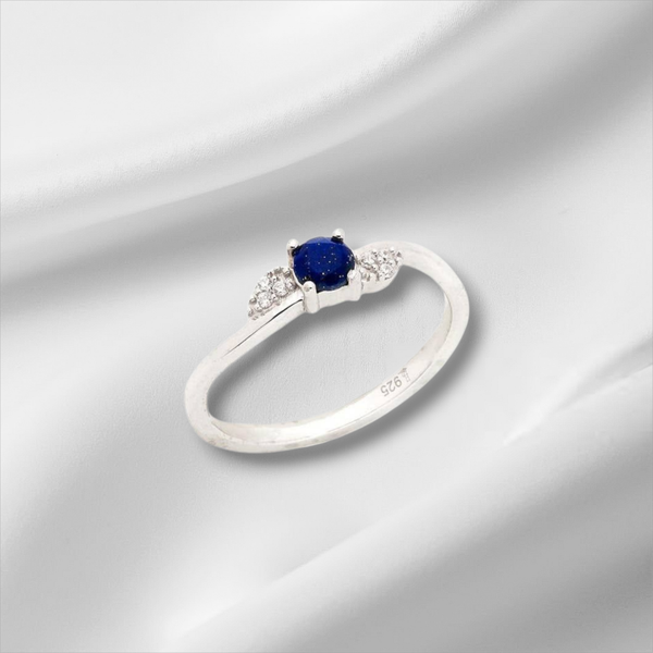 Bague Lapis Lazuli bleu naturel d'Afghanistan