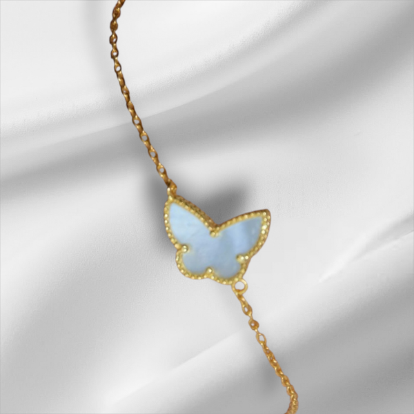 Bracelet papillon nacre - Plaqué Or - "Le changement"