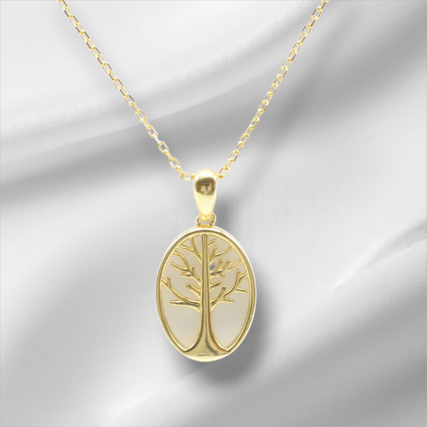 Collier Arbre de Vie - Aigue Marine