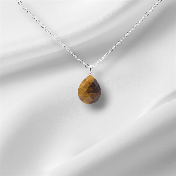 Collier Goutte - Oeil de Tigre