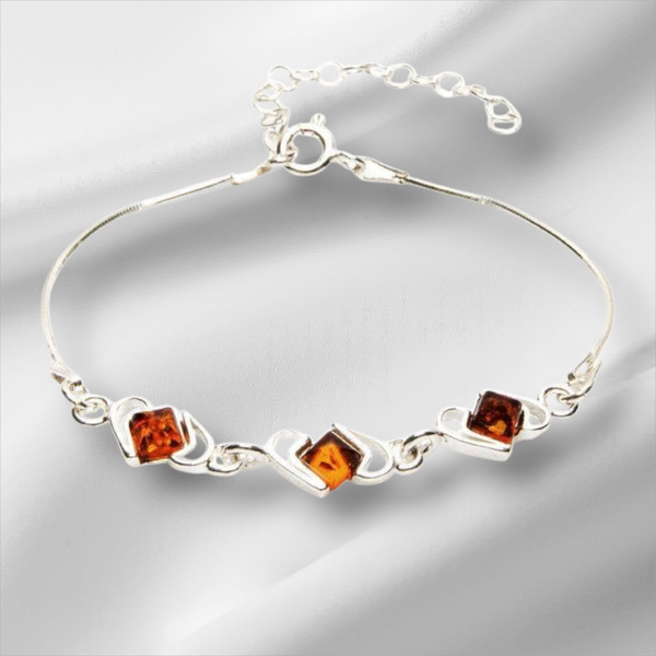 Bracelet Ambres carrées de la Mer Baltique