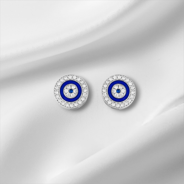Boucles d'oreilles Oeil Turc et Zircone