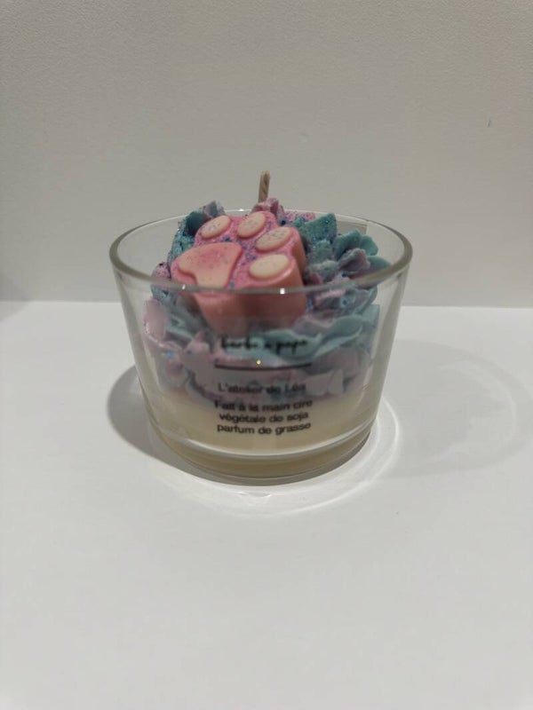 Bougie gourmande parfumée Barbe à papa