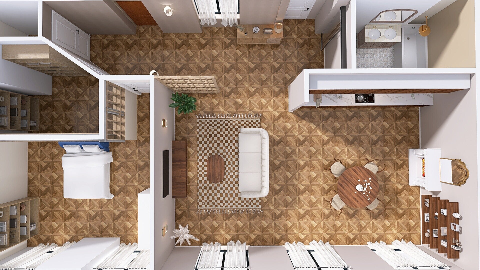 Visuel 3D cuisine - Projet Bonnefoy