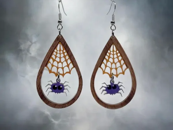 0241 Halloween - Web Earrings