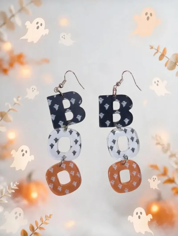 0239 Halloween - BOO Earrings
