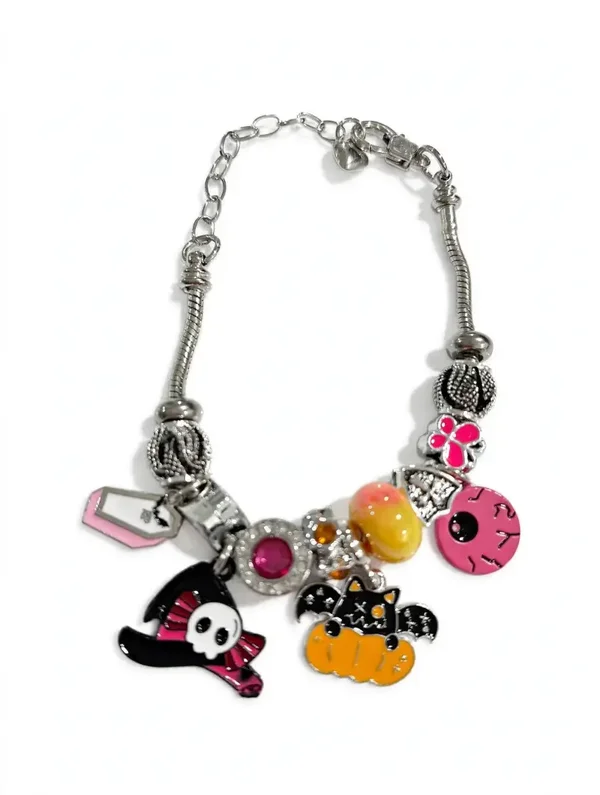 0254 Halloween - Bracelet Pink Charms