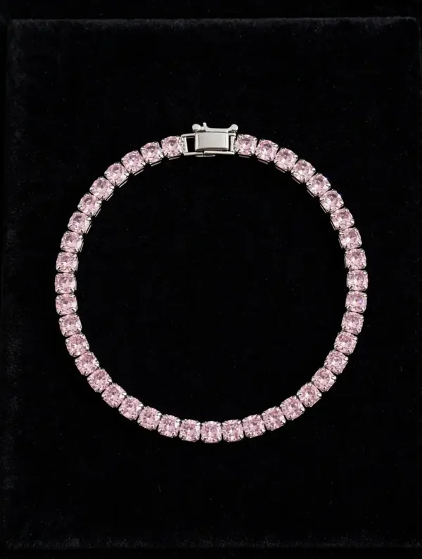 0310 0315 0318 425 Jewelry - Blush Pink Tennis Bracelet – Silver