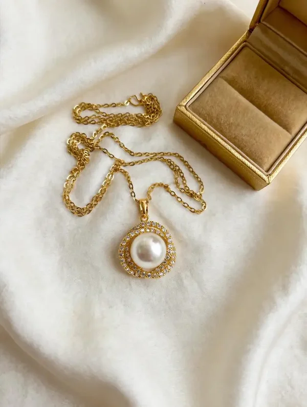 0422 Jewelry - Eternal Pearl Halo Necklace