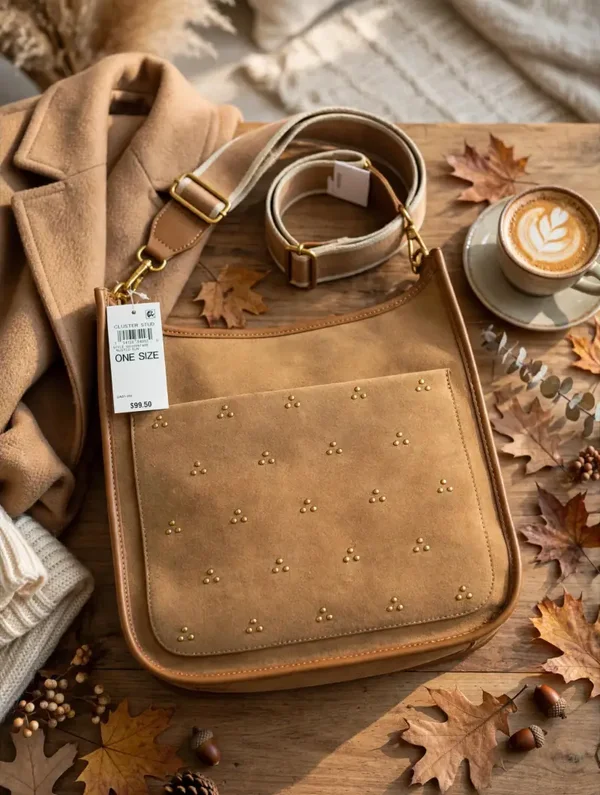 0474 Bag - Cluster Stud Hobo in Rusted Sun