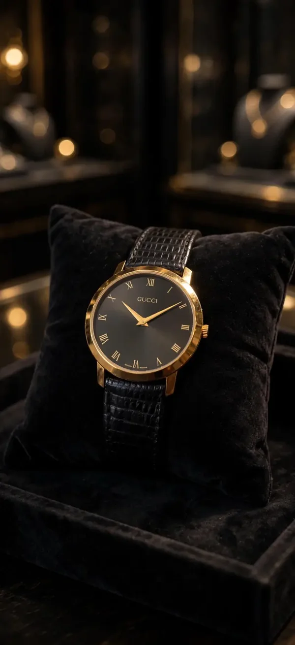 0548 Watch - Gucci 2200M Unisex Quartz Swiss Made  Leather Strap