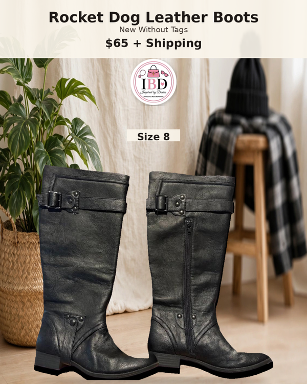 Boots - Rocket Dog Black Leather Boots