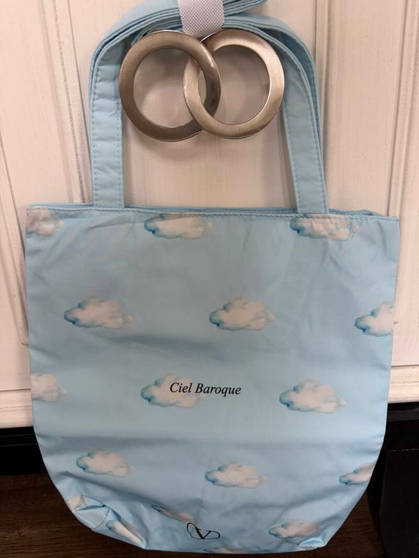Tote - Valentino Ciel Baroque Cloud Print Foldable Reusable Tote