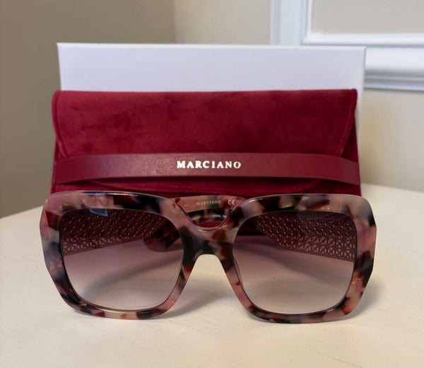 Sunglasses - Marciano GM0806S 74F Oversized Square Tortoise