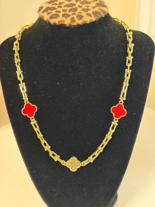 Jewelry - Gold Tone Metal Bar Link Station Chain Necklace