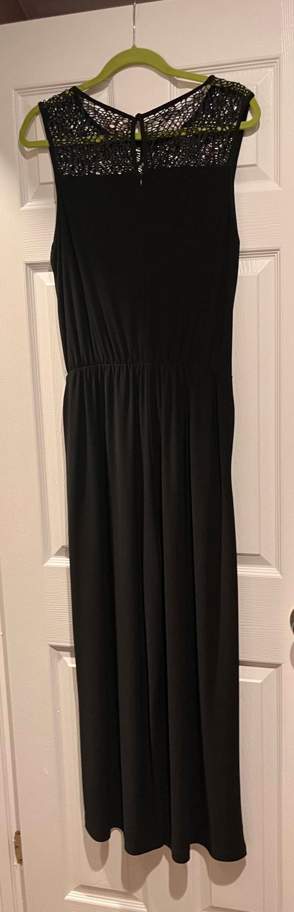Clothing - Lush Women’s Black Lace Yoke Wide-Leg Jumpsuit  Size L