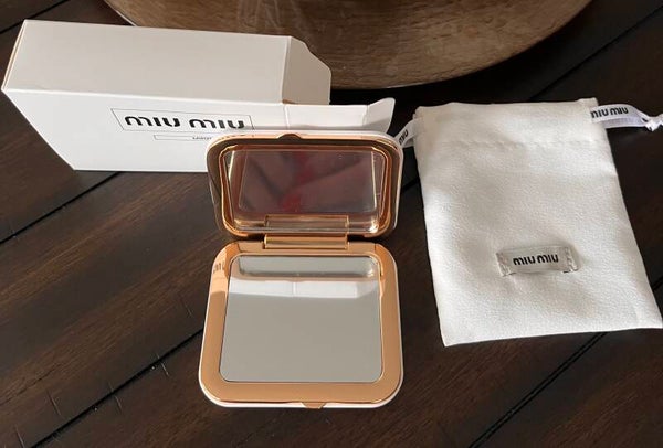 Mirror - Miu Miu Mirror-Mirror White Compact Makeup Mirror