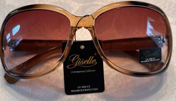 Sunglasses - Giselle Oversized Brown Plastic Sunglasses Brown UV400