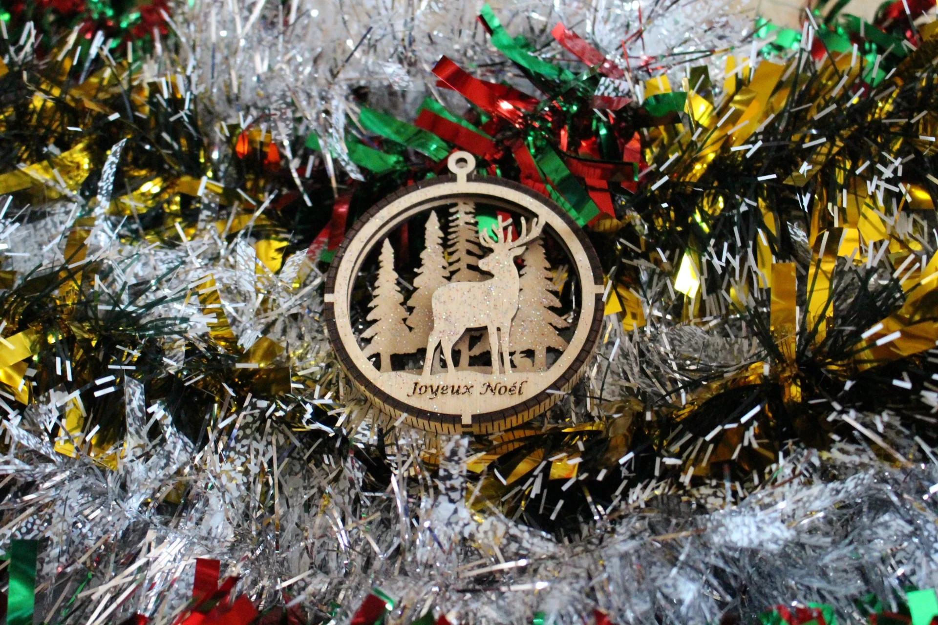 Boule de Noël Cerf Roi des Forêt 3D
