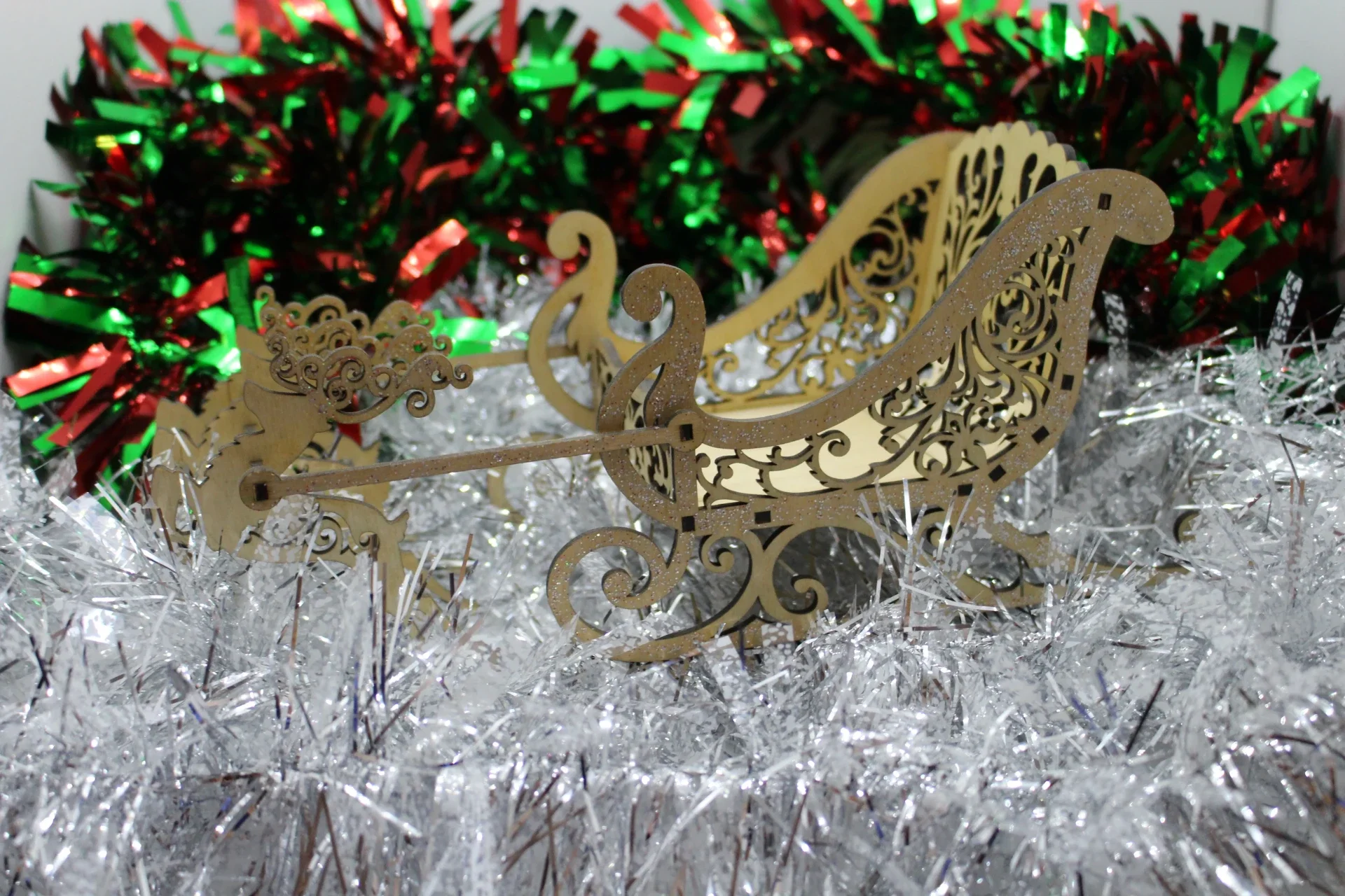 Traineau de Noël en Bois