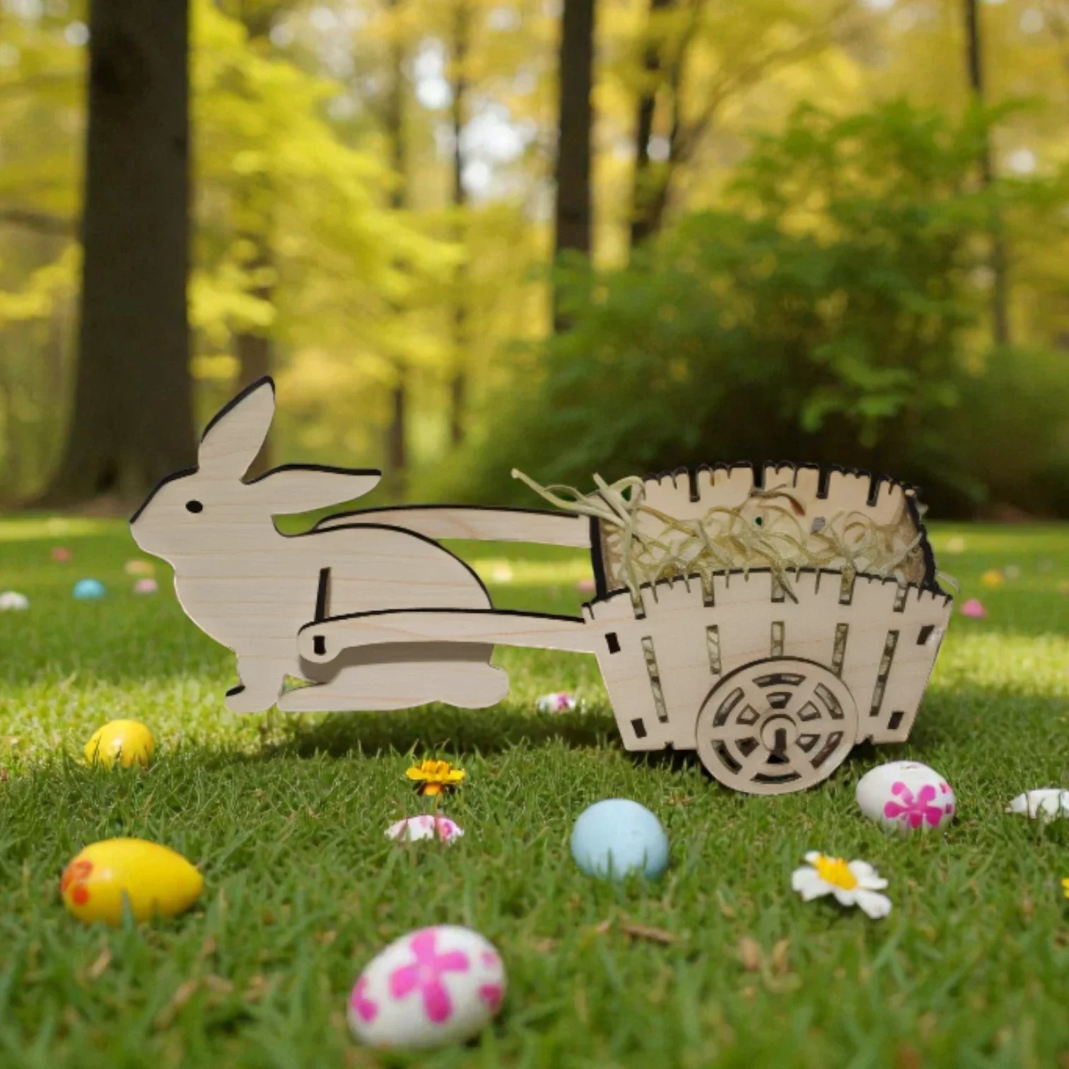 Chariot de Pâques  Lapin