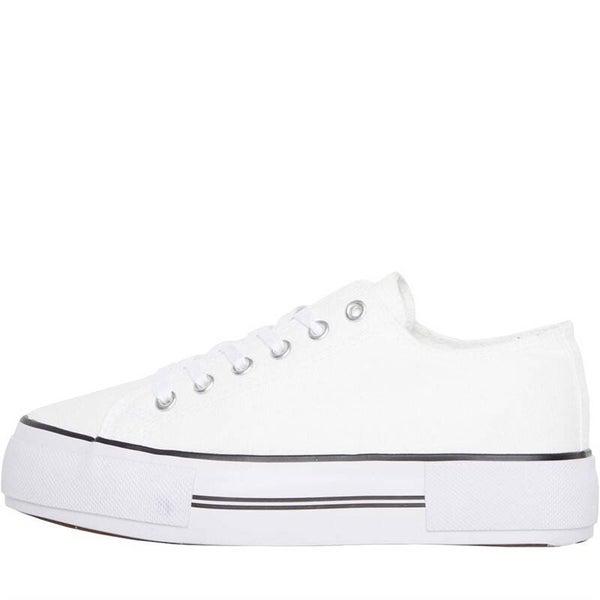 Loyalty And Faith Womens Millie Canvas Platform Trainers White
