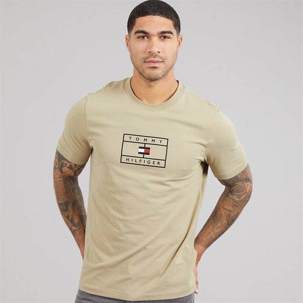 Tommy Hilfiger Mens Graphic T-Shirt Surplus Khaki