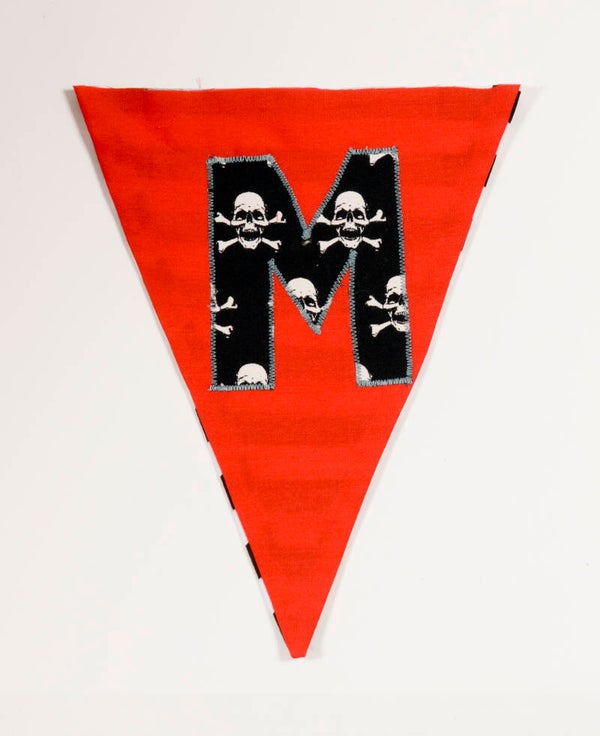 Red Flag Pirate Letter M
