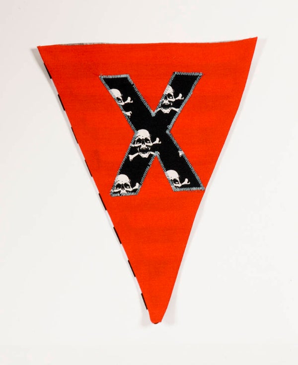 Red Flag Pirate Letter X