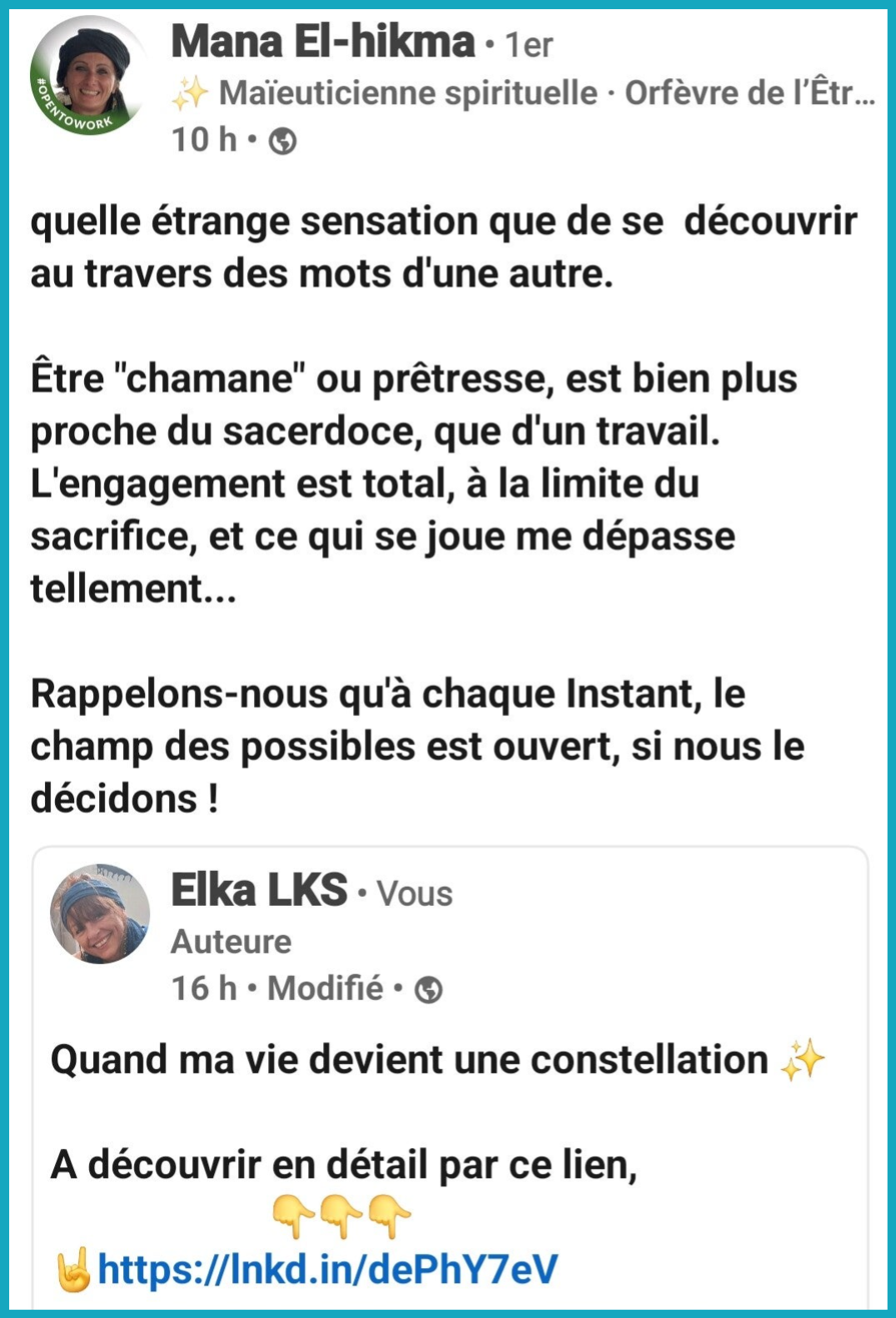 Quand ma vie devient une constellation