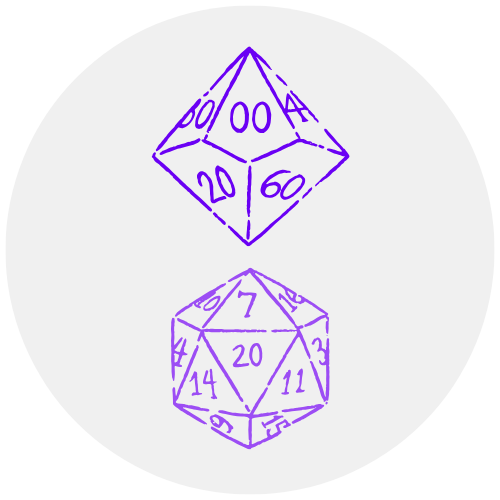 kostka d10 kostka dziesięciościenna  kostka d20 kostka dwudziestościenna