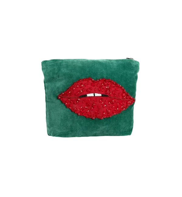 Beaded Pout Wash Bag