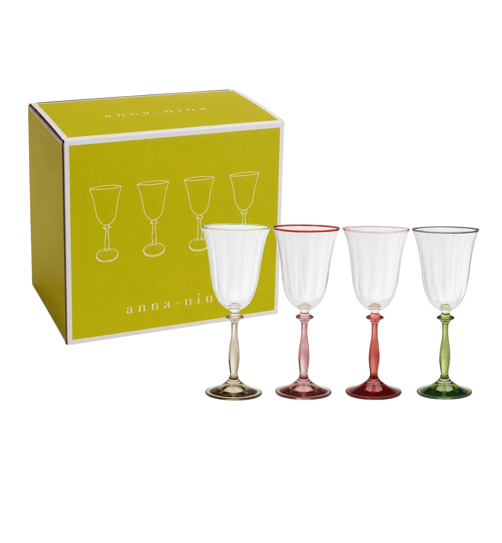 Toasts & Tales Optic Wine Glass Set of 4
