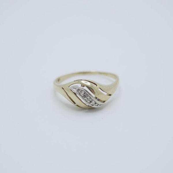 Vintage 14k gouden ring met diamant