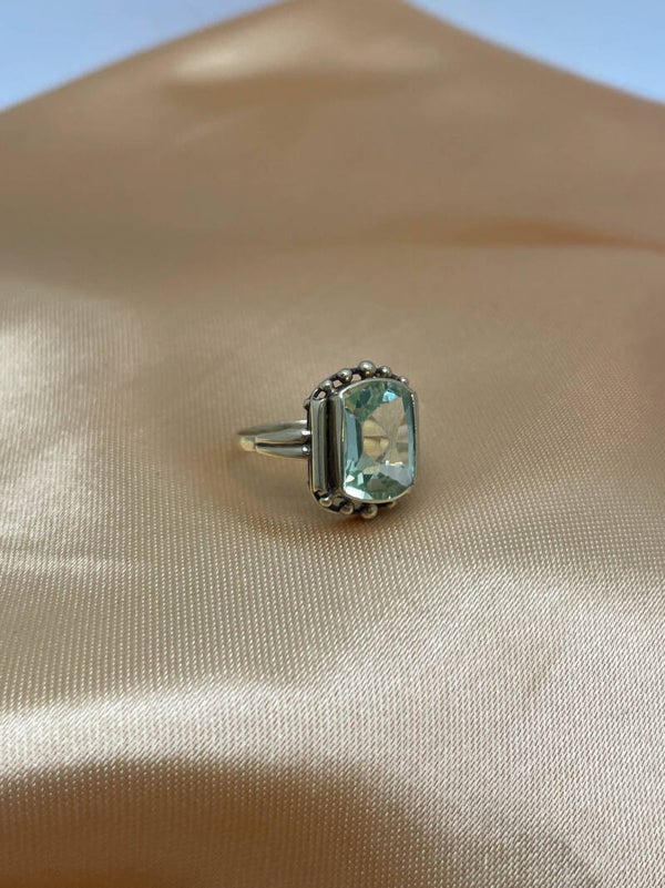 Vintage 14k gouden ring met Heliodoor